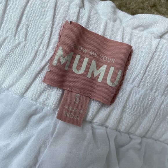 Show me Your Mumu Disilvio Shorts White Linen Size S NWOT - Picture 11 of 12